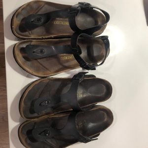 Birkenstock size 40 black 2 pairs
